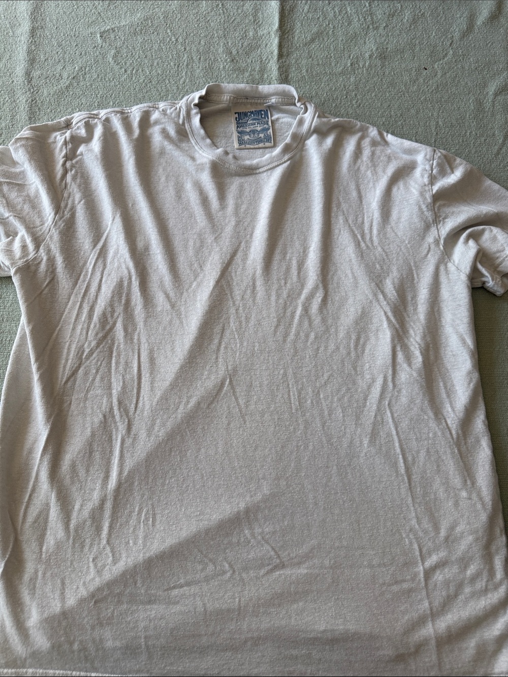 Jungmaven Classic White/grayish Crewneck T-Shirt -